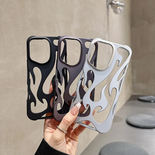 Fashion Hollowed Fire Flame iPhone Case