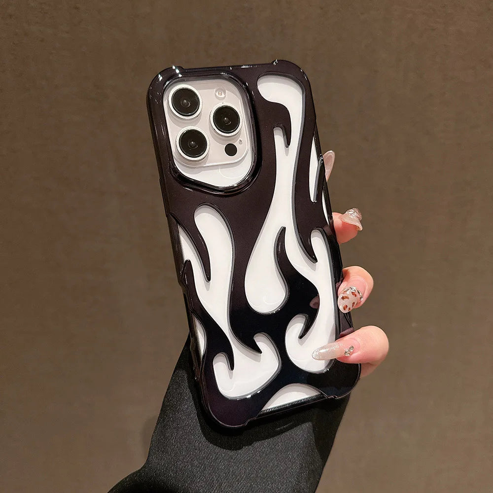 Fashion Hollowed Fire Flame iPhone Case