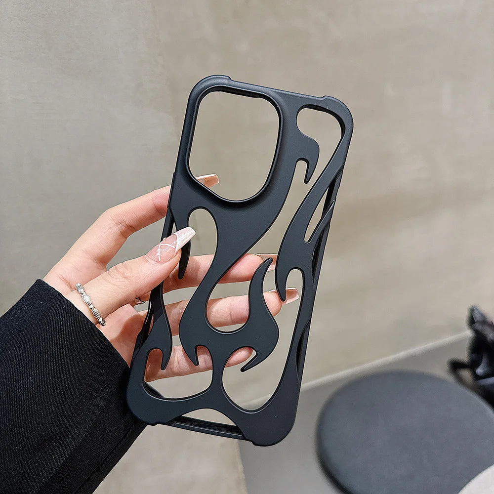 Fashion Hollowed Fire Flame iPhone Case