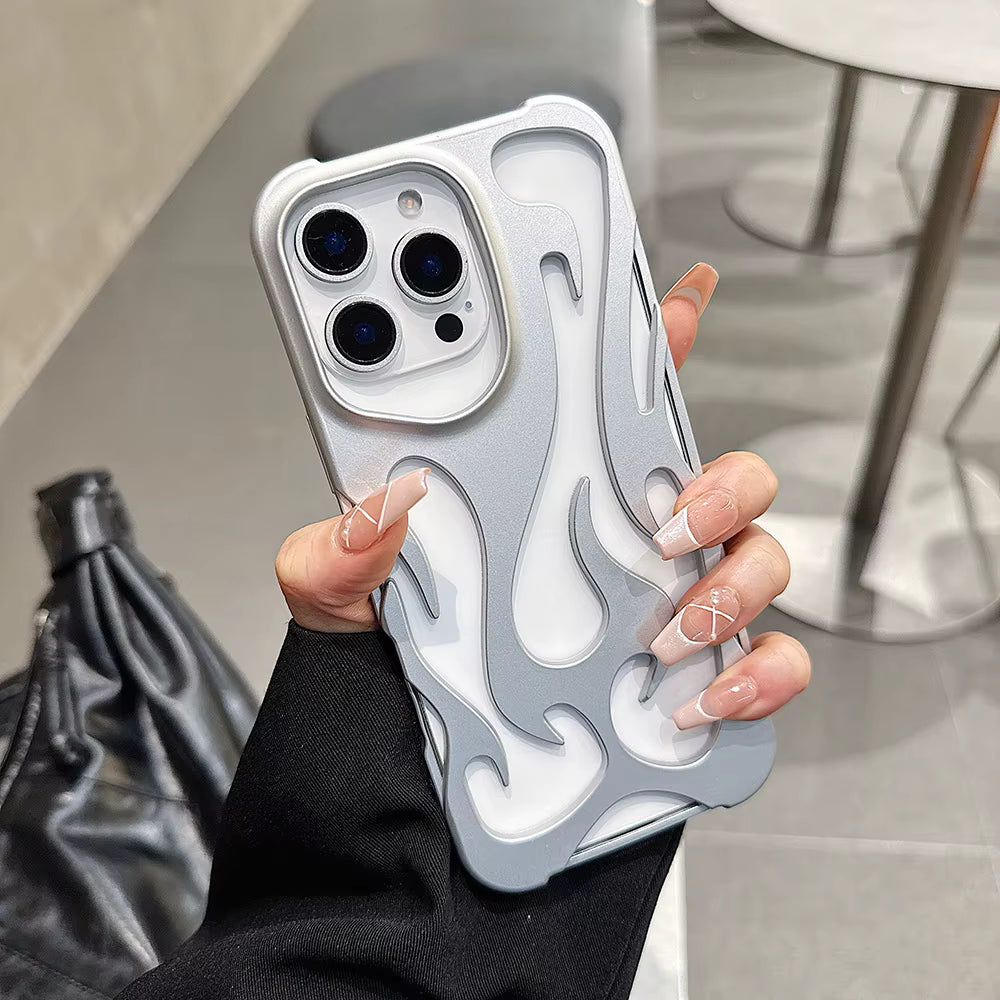 Fashion Hollowed Fire Flame iPhone Case