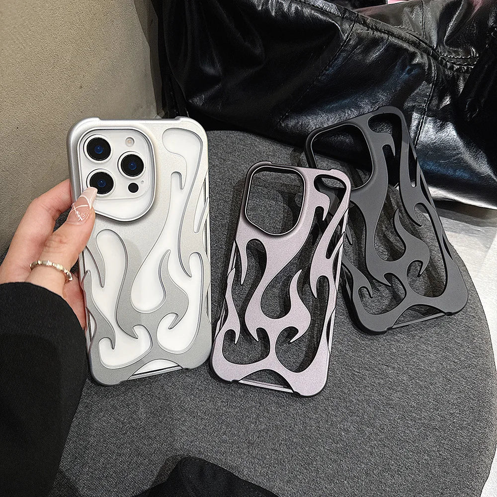 Fashion Hollowed Fire Flame iPhone Case
