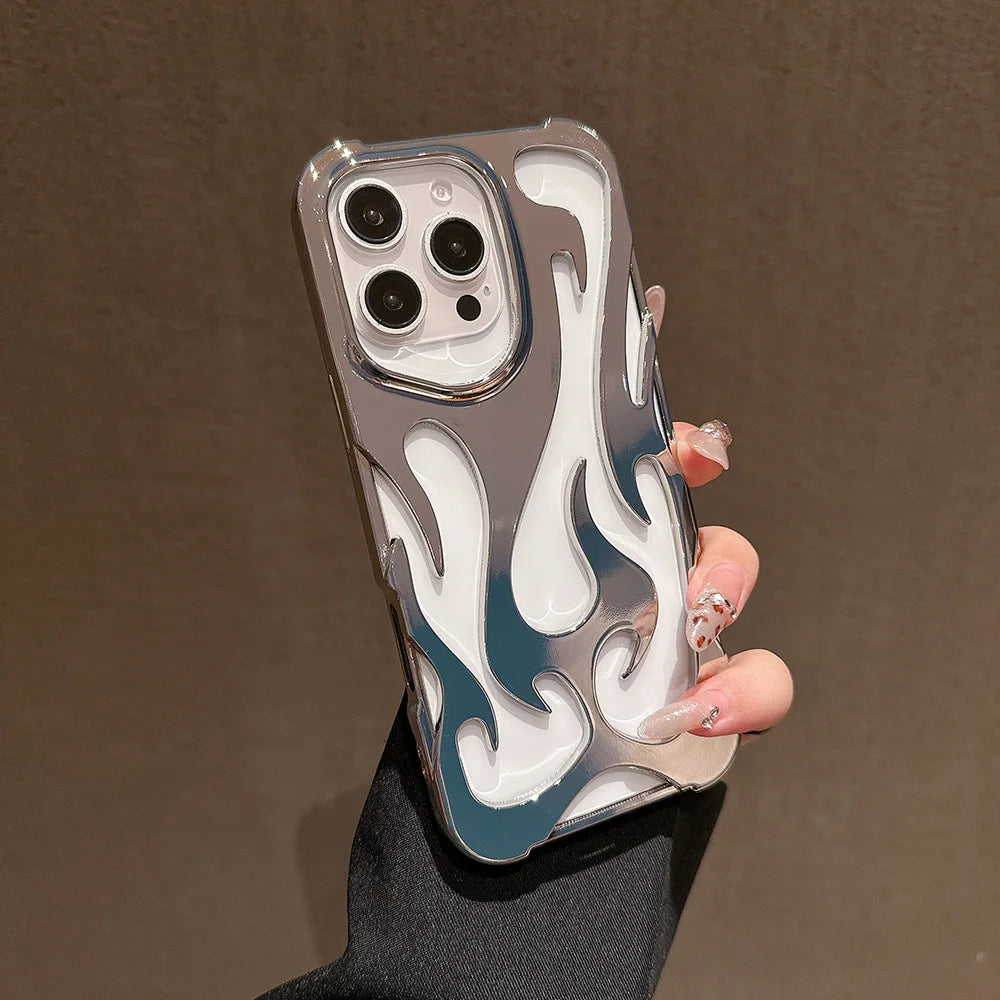 Fashion Hollowed Fire Flame iPhone Case
